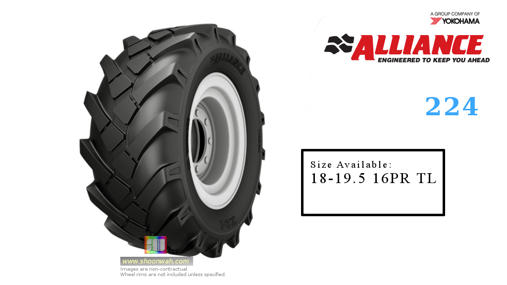 18-19.5 tires 18x19.5 Alliance 16PR 224 E-2 excavator tractor tubeless tire