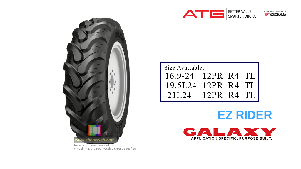 21L-24 R4 EZ (R4) Galaxy Backhoe Tractor TL Tires