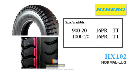 9.00-20 HX102 NORMAL-LUG 16PR HIHERO truck bus tire