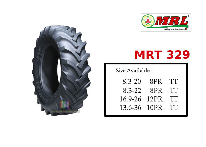 8.3-20 8.3x20 MRL India MRT329 R1 LUG agriculture rear tractor tire