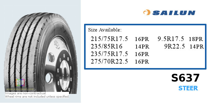 235/75R17.5 Sailun 16PR S637 RIB tubeless TL radial tires